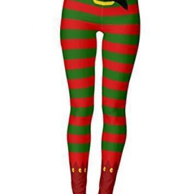 Women's Satan Cluas Ugly Christmas Xmas Leggings Funny Large-X-Large Style-4